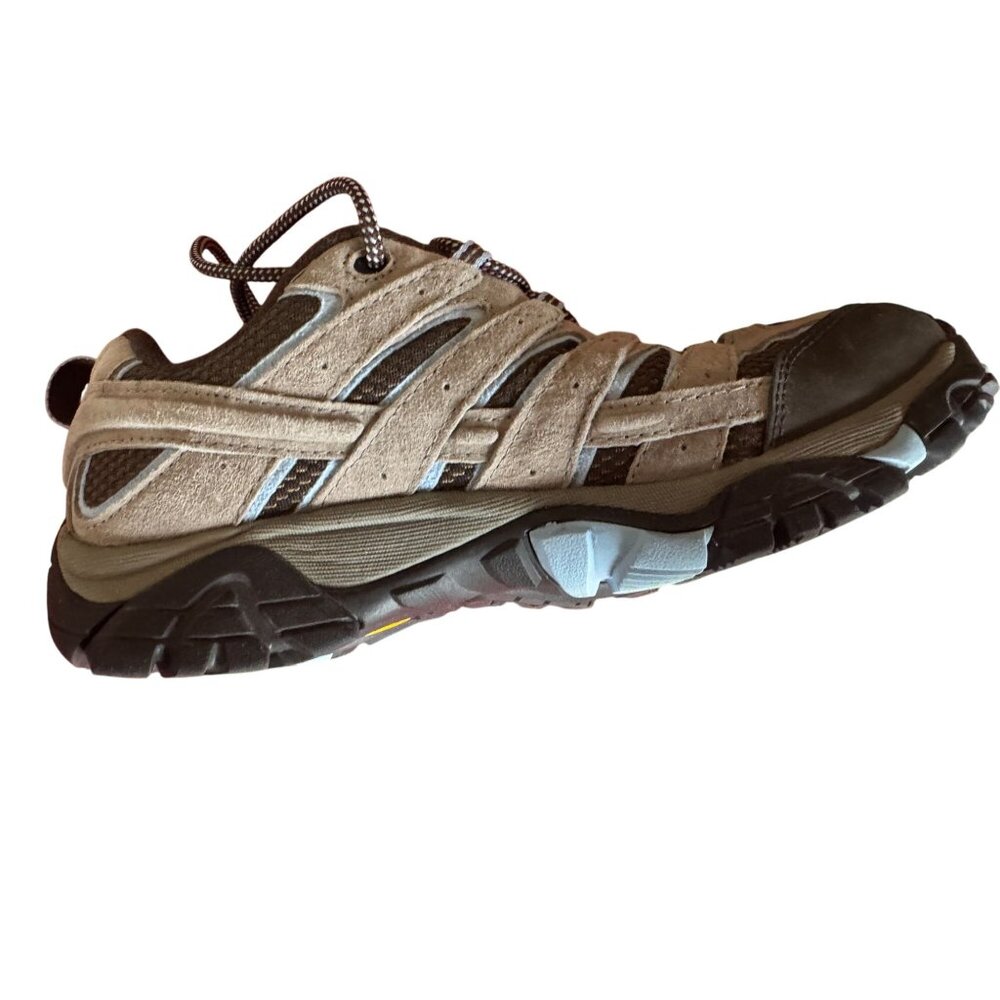 Merrell Women’s Hiking Trail Shoes Vibram Sole Gray Taupe Lightly Worn Size 10 - Picture 8 of 10